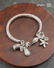 A.M P.M Silver Bracelet with Charms
