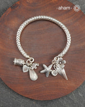 A.M P.M Silver Bracelet with Charms