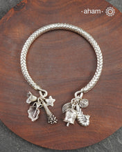 A.M P.M Silver Bracelet with Charms