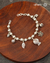 A.M P.M Charm Silver Bracelet