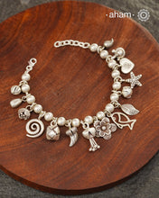 A.M P.M Charm Silver Bracelet