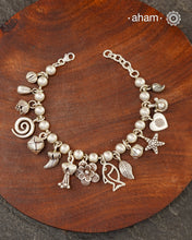 A.M P.M Charm Silver Bracelet