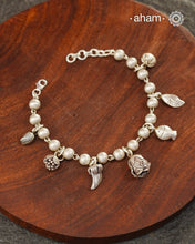 A.M P.M Charm Silver Bracelet