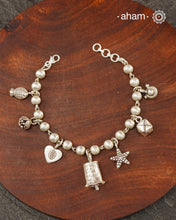 A.M P.M Charm Silver Bracelet