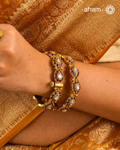 Ambi Gold Polish Silver Kada (Size: 2.3 Openable)