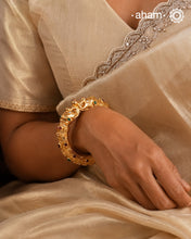 Gold Polish Silver Kada (Size: 2.2, Openable)