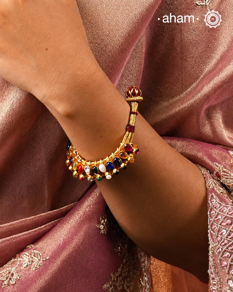 Navratna Gold Polish Silver Pauchi