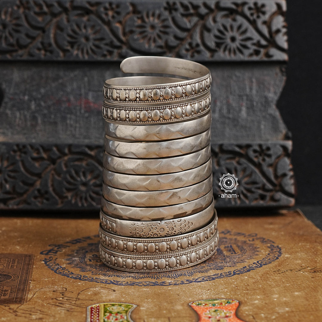 Vintage Silver Spiral Kada (Size 2.2/ 2.3)