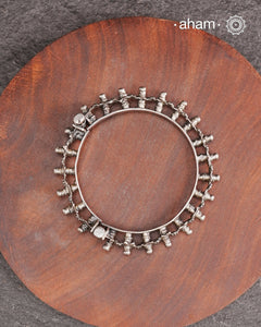Vintage Tribal Silver Kada (Size: 2.2, Openable)