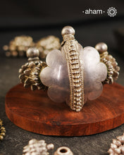 "Rare vintage anklet from Gujarat/ Rajasthan. Single Piece. Can be worn as a statement hand kada. Crafted in silver.&nbsp;
Region: Gujarat / Rajasthan"