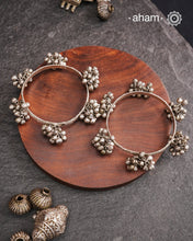 Tribal Silver Bangles (Size: 2.8)