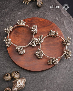 Tribal Silver Bangles (Size: 2.8)