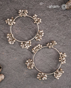 Tribal Silver Bangles (Size: 2.8)