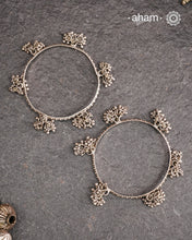 Tribal Silver Bangles with Ghungroos.