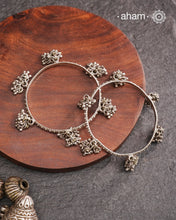 Tribal Silver Bangles (Size: 2.6)