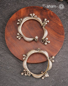 Tribal Silver Kada (Size: 2.1, Openable)