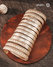 Handcrafted vintage silver&nbsp;long kada. Beautiful piece from a bygone era, that bring back memories and stories of that time. This one is a rare fine.
The price is for one piece only.
Region: Kutch, Bhuj region.
