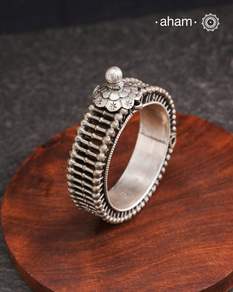 Tribal Silver Kada (Size: 2.4, Openable)