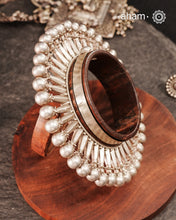 Vintage Wooden Silver Kada