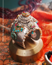 One of a kind statement wearable art pieces.
An eclectic mix of elements, with a play of colours, textures, forms and workmanship. Crafted in 92.5 Sterling Silver with two tones that make thesehandcuffs so versatile and unique. Modern Heirloom pieces that can be worn across generations. The price is for one piece kada only.