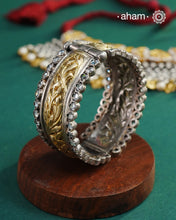 Noori Two Tone Silver Hand Cuff (Size: 2.4, Openable)