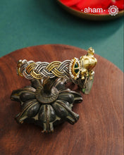 Noori Two Tone Cow Silver Cuff (Open Cuff)