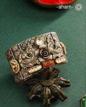 Noori Two Tone Peacock Silver Cuff (Open Cuff)