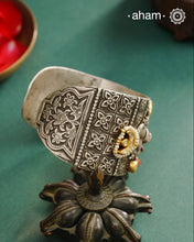 Noori Two Tone Peacock Silver Cuff (Open Cuff)