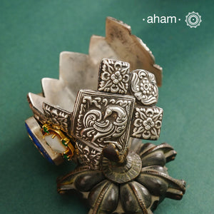 Noori Two Tone Silver Cuff (Open Cuff)