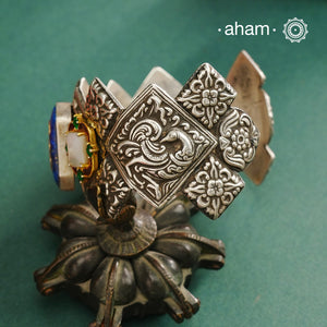 Noori Two Tone Silver Cuff (Open Cuff)