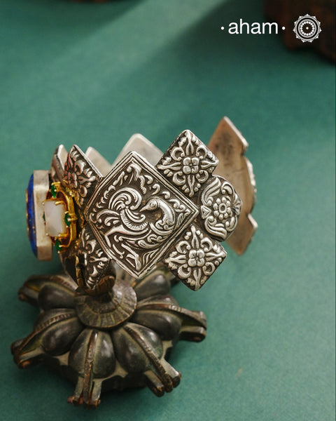 Noori Two Tone Silver Cuff (Open Cuff)