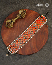 Himalayan Coral Silver Hand Cuff set in 92.5 silver