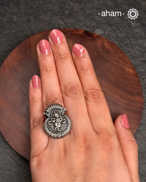 Krishna Silver Ring