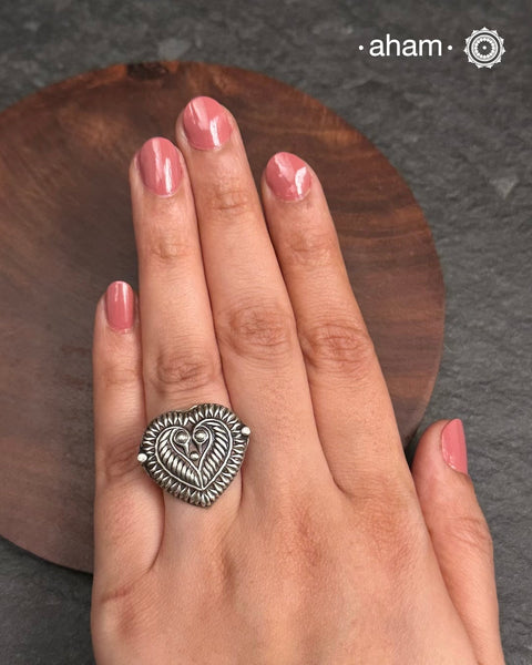 Mewad Heart  Silver Ring