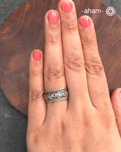 Handcrafted Mewad adjustable ring in 92.5 sterling silver.