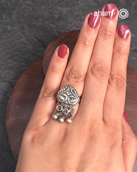 Mewad Peacock Silver Ring