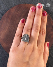 Handcrafted Mewad ring in 92.5 sterling silver.