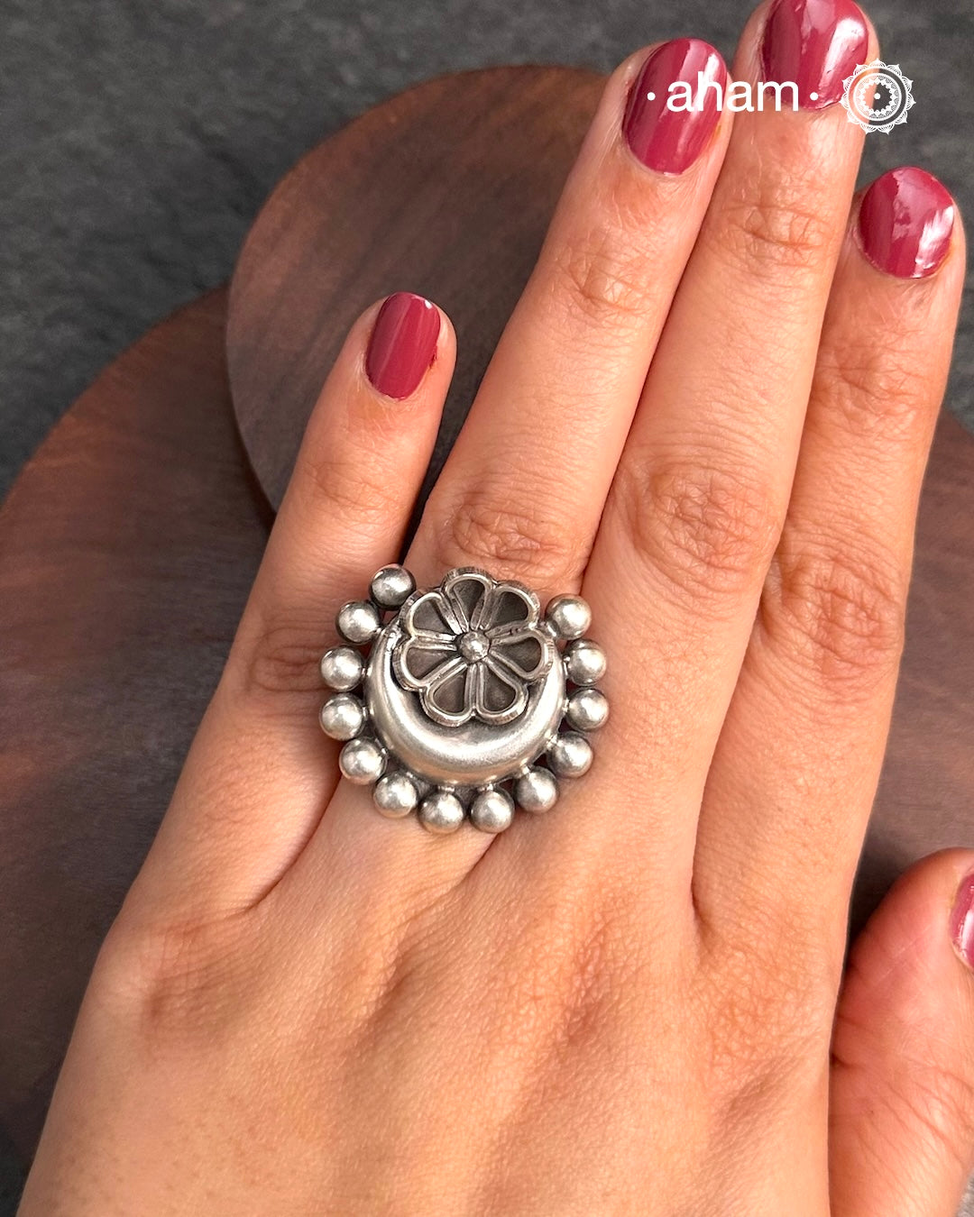 Mewad Moon Silver Ring