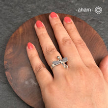 Adjustable Ring in 92.5 sterling silver.Perfect piece to add some glamour to your look.