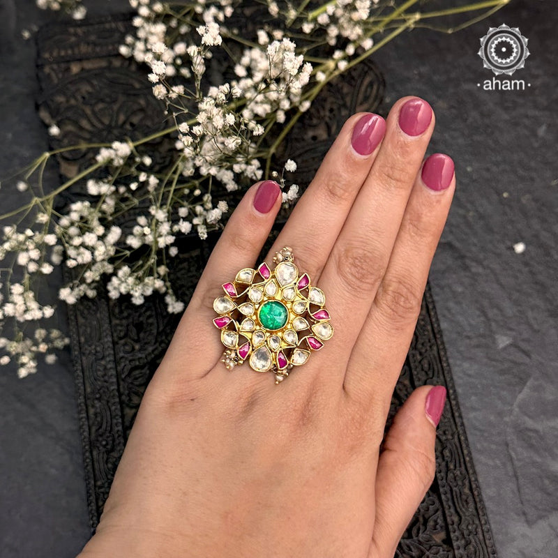 Yellow Chimes Rings for Women and Girls | Traditional Gold Cocktail –  YellowChimes