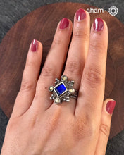 There is something so alluring about vintage tribal jewellery. They carry stories of the place and people they below to. This beautiful vintage Tribal silver ring from Rajasthan will be a great addition to your collection. Pair it up with some neutral colours to pop it out or blend it in with more colours, your choice. It may have slight irregularities because it is a one-of-a-kind vintage piece.