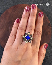 There is something so alluring about vintage tribal jewellery. They carry stories of the place and people they below to. This beautiful vintage Tribal silver ring from Rajasthan will be a great addition to your collection. Pair it up with some neutral colours to pop it out or blend it in with more colours, your choice. It may have slight irregularities because it is a one-of-a-kind vintage piece.