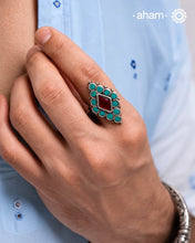 Tribal Silver Ring (Size: 22)