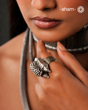 Tribal Silver Ring (Size: 19)