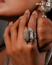 Tribal Silver Ring (Size: 19)