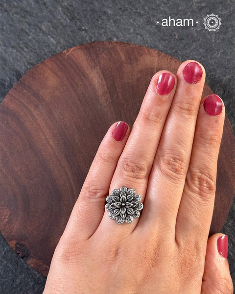 92.5 sterling silver adjustable ring