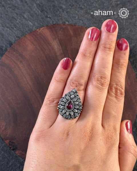 92.5 sterling silver adjustable ring