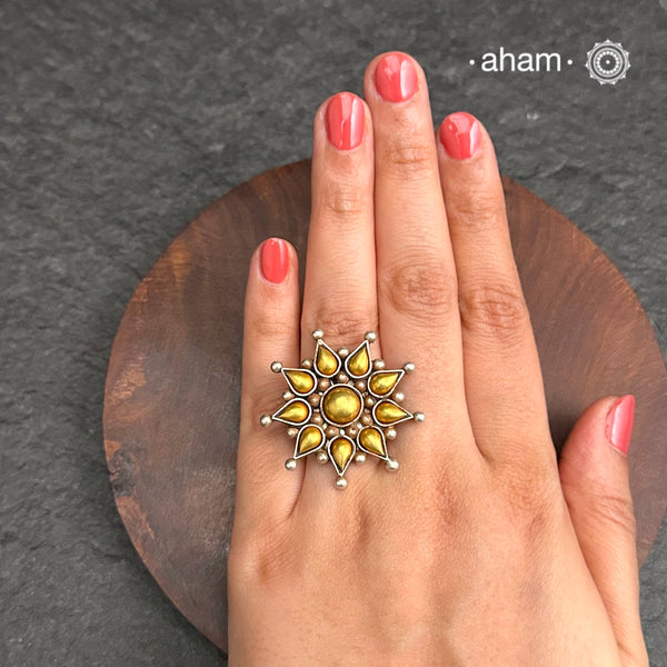 Bandhel Two Tone Silver Ring