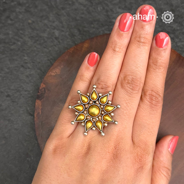 Bandhel Two Tone Silver Ring