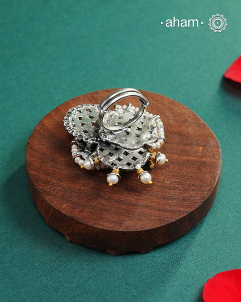 Noori Ambi Two Tone Silver Ring